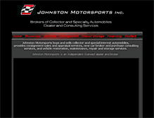 Tablet Screenshot of johnston-motorsports.com